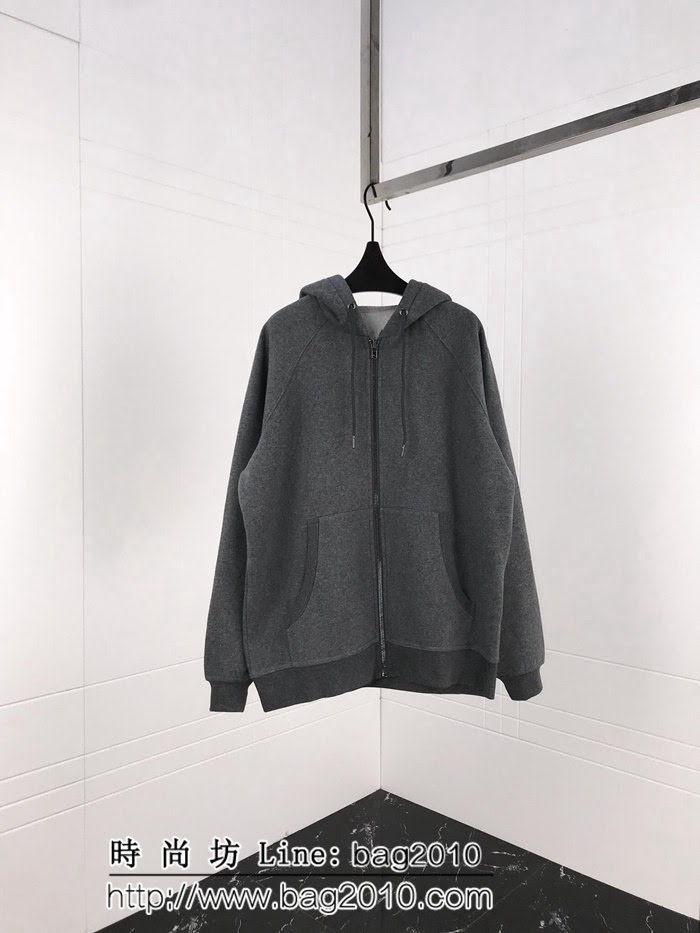 BURBERRY巴寶莉 19ss春季新款 寬鬆版 拉鏈衛衣外套 背後刺繡字母 高版本男女同款 ydi2569